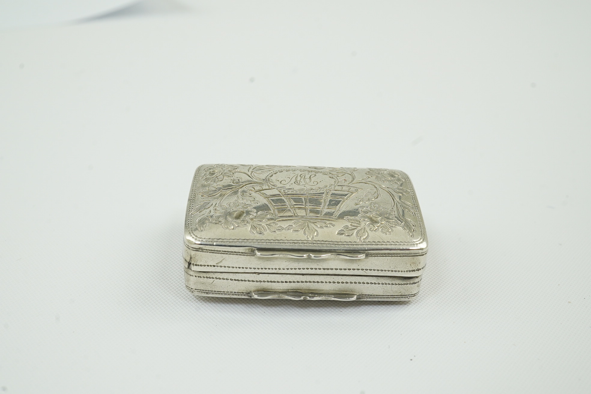 An early George IV silver rectangular vinaigrette, by Simpson & Son